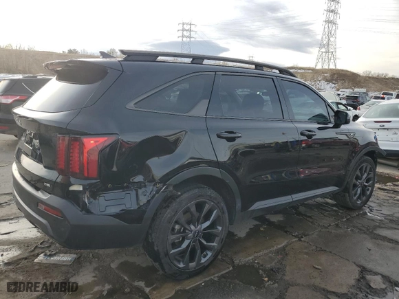 2023 Kia Sorento X-Line EX with VIN 5XYRHDLF9PG211290, listed as a Copart auction lot 81362724 with 22,119 mi miles and Salvage Title. Bid and sale history available at carsss.com. Image 3.