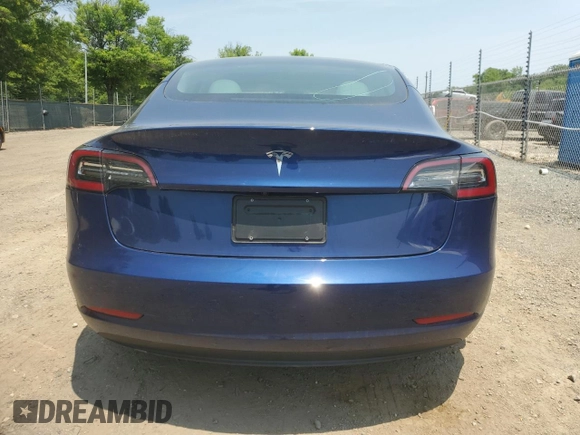 2023 Tesla Model 3 with VIN 5YJ3E1EAXPF419636, listed as a Copart auction lot 59754495 with 14,407 mi miles and Salvage title. Bid and sale history available at DreamBid. Image 6.