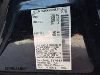 2016 Nissan Altima S with VIN 1N4AL3AP6GC217642, listed as a IAAI auction lot 41634134 with 163,514 mi miles and . Bid and sale history available at DreamBid. Image 9.
