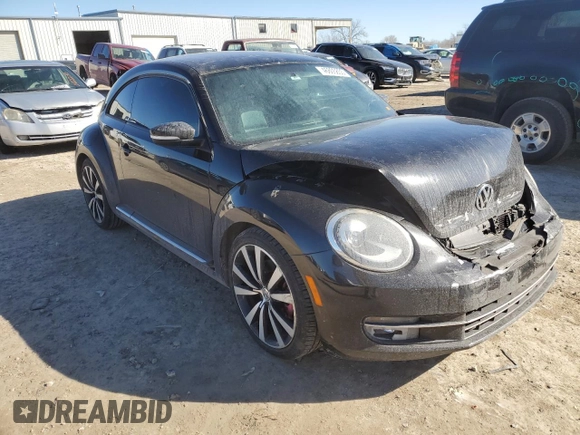 2012 Volkswagen Beetle Turbo with VIN 3VWVA7AT0CM630605, listed as a Copart auction lot 46805855 with 152,366 mi miles and Salvage Title. Bid and sale history available at DreamBid. Image 4.