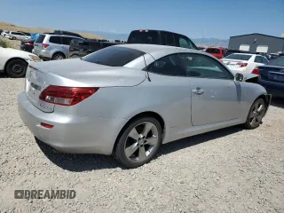 2010 Lexus IS 350 C with VIN JTHFE2C21A2501066, listed as a Copart auction lot 58827455 with 124,657 mi miles and Salvage title. Bid and sale history available at DreamBid. Image 3.