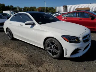2021 Mercedes-Benz C 300 with VIN W1KWF8EB6MR645731, listed as a Copart auction lot 74212924 with 30,458 mi miles and Salvage title. Bid and sale history available at DreamBid. Image 4.