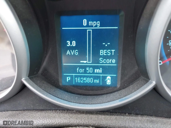 2014 Chevrolet Cruze ECO with VIN 1G1PH5SB6E7143822, listed as a IAAI auction lot 41928620 with 162,580 mi miles. Bid and sale history available at carsss.com. Image 12.