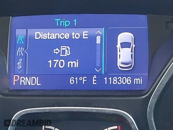 2013 Ford Focus SE with VIN 1FADP3K21DL220268, listed as a IAAI auction lot 41696862 with 118,306 mi miles and . Bid and sale history available at DreamBid. Image 15.