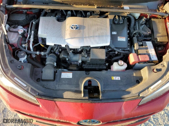 2021 Toyota Prius L Eco with VIN JTDKAMFU2M3127974, listed as a Copart auction lot 76284914 with 25,571 mi miles and Salvage Title. Bid and sale history available at carsss.com. Image 12.