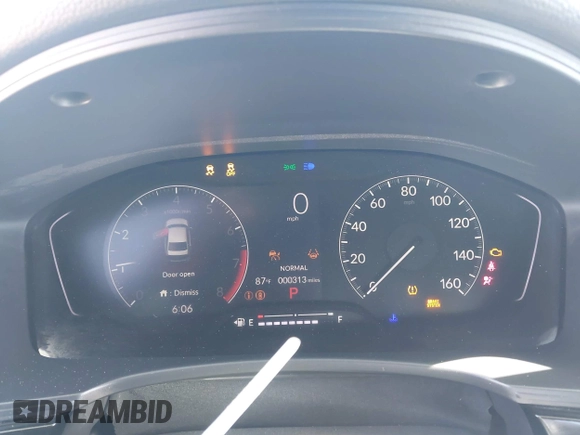 2025 Honda Civic Sport with VIN 2HGFE2F51SH557221, listed as a IAAI auction lot 42344477 with 313 mi miles and . Bid and sale history available at DreamBid. Image 7.