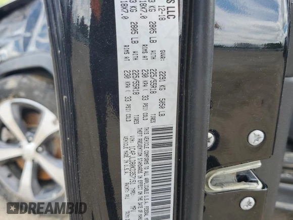 2019 Jeep Cherokee Limited with VIN 1C4PJLDB0KD357151, listed as a Copart auction lot 56416505 with 110,932 mi miles and Salvage title. Bid and sale history available at DreamBid. Image 13.