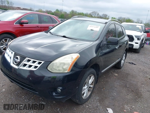 2013 Nissan Rogue S with VIN JN8AS5MV3DW612122, listed as a IAAI auction lot 41972681 with 162,745 mi miles and . Bid and sale history available at DreamBid. Image 6.