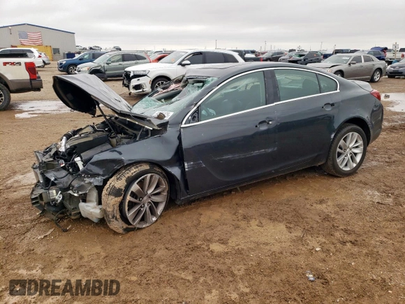 2016 Buick Regal z VIN 2G4GK5EX5G9110470, wystawiony jako Copart lot #59925975 z przebiegiem 59 893 mil mil oraz Szkoda całkowita • Salvage title. Historia ofert i sprzedaży dostępna na DreamBid. Obrazek 1.
