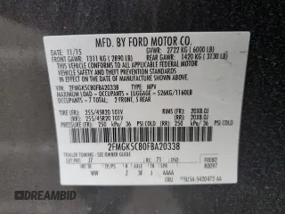 2015 Ford Flex SEL with VIN 2FMGK5C80FBA20338, listed as a Copart auction lot 86750564 with 72,464 mi miles and Clean Title. Bid and sale history available at carsss.com. Image 13.