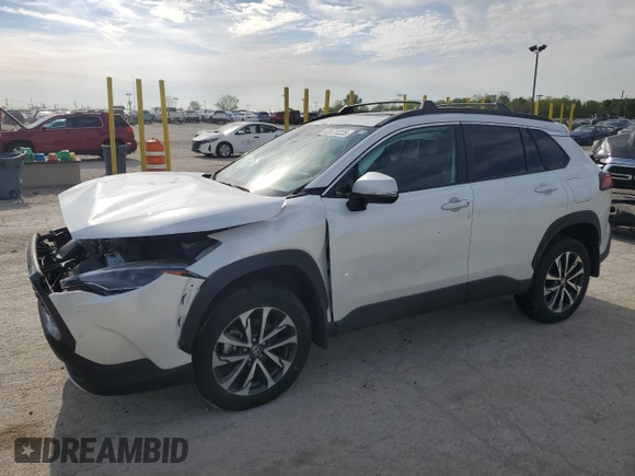 2024 Toyota Corolla Cross XLE with VIN 7MUDAABG2RV105251, listed as a Copart auction lot 55973225 with 8,702 mi miles and Salvage title. Bid and sale history available at DreamBid. Image 1.