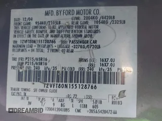 2005 Ford Mustang Deluxe with VIN 1ZVFT80N155128766, listed as a IAAI auction lot 41667434 with 233,175 mi miles. Bid and sale history available at carsss.com. Image 9.