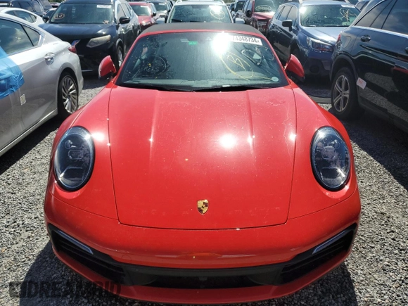 2024 Porsche 911 Carrera with VIN WP0CA2A95RS238446, listed as a Copart auction lot 74348734 with Not Provided miles and Salvage Title. Bid and sale history available at DreamBid. Image 5.