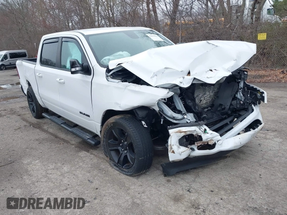 2021 Ram 1500 Big Horn with VIN 1C6SRFFT1MN721561, listed as a IAAI auction lot 42017023 with 62,023 mi miles and . Bid and sale history available at DreamBid. Image 1.