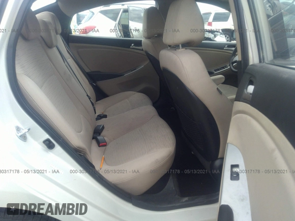 2016 Hyundai Accent SE with VIN KMHCT4AE3GU137129, listed as a IAAI auction lot 41695820 with 43,367 mi miles and . Bid and sale history available at DreamBid. Image 8.