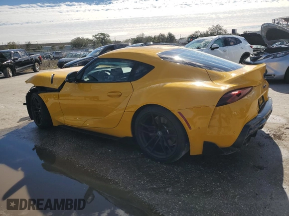 2020 Toyota Supra 3.0 with VIN WZ1DB4C08LW032292, listed as a Copart auction lot 42190135 with 43,982 mi miles and Non repairable. Bid and sale history available at DreamBid. Image 2.