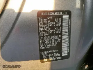 2014 Nissan Quest SV with VIN JN8AE2KP6E9107248, listed as a Copart auction lot 53460015 with 0 mi miles and Salvage Title. Bid and sale history available at carsss.com. Image 13.