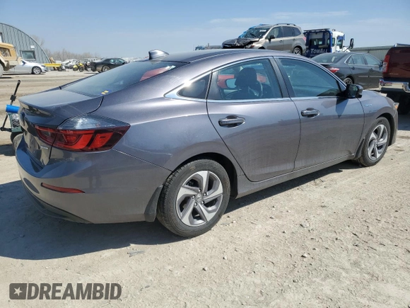 2020 Honda Insight EX with VIN 19XZE4F55LE010909, listed as a Copart auction lot 50604505 with 167,046 mi miles and Salvage Title. Bid and sale history available at DreamBid. Image 3.