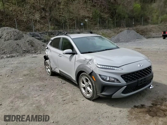 2022 Hyundai Kona SEL with VIN KM8K6CAB0NU819594, listed as a Copart auction lot 54339375 with 21,457 mi miles and Salvage Title. Bid and sale history available at DreamBid. Image 14.