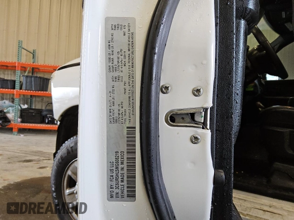 2021 Ram 2500 Tradesman with VIN 3C6UR5HL5MG608219, listed as a Copart auction lot 85655694 with 104,958 mi miles and Salvage title. Bid and sale history available at DreamBid. Image 13.