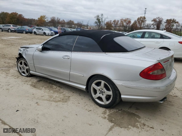 2006 Mercedes-Benz CLK-Class 5.0L with VIN WDBTK75G56T069553, listed as a Copart auction lot 80439254 with 84,715 mi miles and Salvage Title. Bid and sale history available at carsss.com. Image 2.