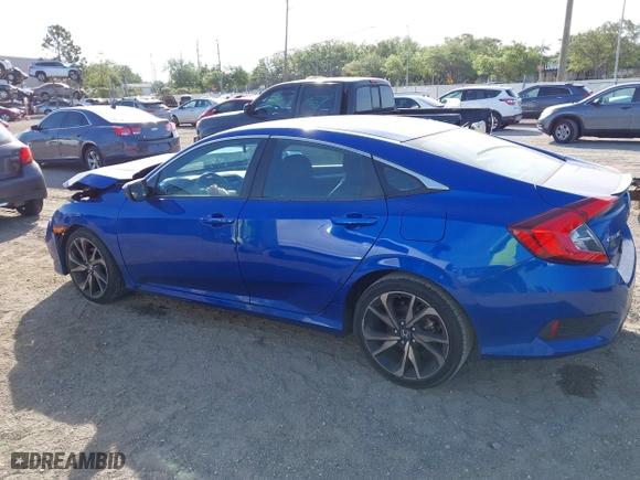 2021 Honda Civic Sedan Sport with VIN 2HGFC2F84MH516374, listed as a IAAI auction lot 41883510 with 43,688 mi miles. Bid and sale history available at carsss.com. Image 14.