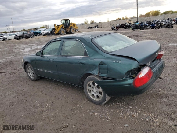 2001 Mazda 626 LX with VIN 1YVGF22C215245817, listed as a Copart auction lot 80491144 with 147,603 mi miles and Salvage Title. Bid and sale history available at carsss.com. Image 2.