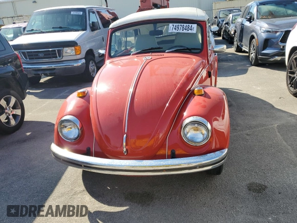1968 Volkswagen Beetle with VIN 158568466, listed as a Copart auction lot 74978484 with 51,303 mi miles and Salvage Title. Bid and sale history available at DreamBid. Image 5.