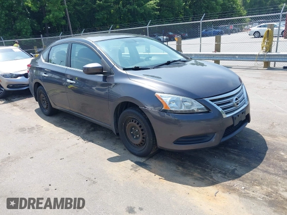 2014 Nissan Sentra SV z VIN 3N1AB7APXEY303838, wystawiony jako IAAI lot #42424279 z przebiegiem 144 302 mil mil oraz . Historia ofert i sprzedaży dostępna na DreamBid. Obrazek 1.