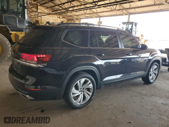 2021 Volkswagen Atlas SE with VIN 1V2WR2CA6MC596444, listed as a Copart auction lot 57615625 with 56,749 mi miles and Salvage title. Bid and sale history available at DreamBid. Image 3.