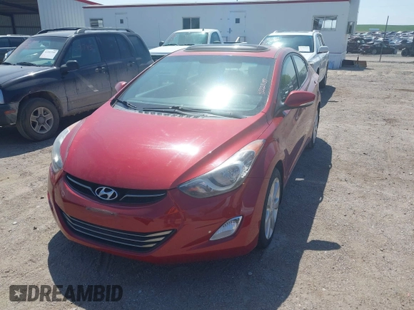 2012 Hyundai Elantra Limited with VIN KMHDH4AE8CU449009, listed as a IAAI auction lot 42228159 with 104,018 mi miles and . Bid and sale history available at DreamBid. Image 12.