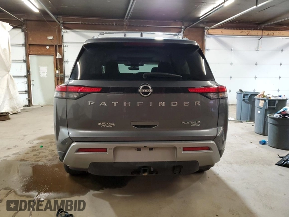 2023 Nissan Pathfinder Platinum с VIN 5N1DR3DK6PC228996, выставлен на аукционе Copart как лот 58937335 с пробегом 24 356 миль миль и Списание • Salvage title. История ставок и продаж доступна на DreamBid. Изображение 6.