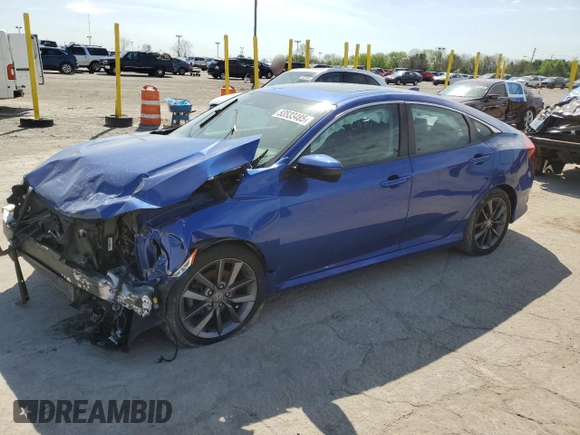2019 Honda Civic EX z VIN 19XFC1F34KE017631, wystawiony jako Copart lot #53533485 z przebiegiem 55 931 mil mil oraz Szkoda całkowita • Salvage title. Historia ofert i sprzedaży dostępna na DreamBid. Obrazek 1.