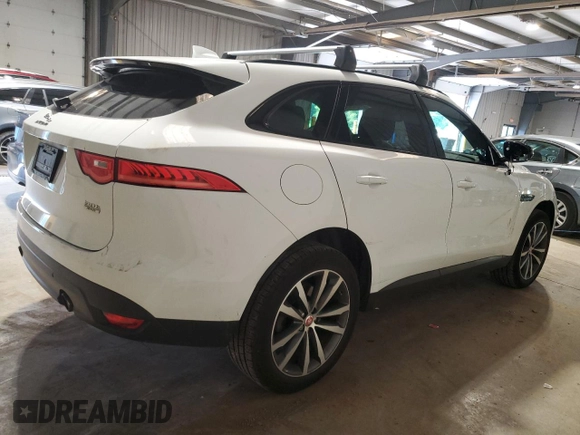 2018 Jaguar F-Pace 30t Prestige with VIN SADCK2GX4JA290720, listed as a Copart auction lot 61926075 with 44,008 mi miles and Salvage title. Bid and sale history available at DreamBid. Image 3.