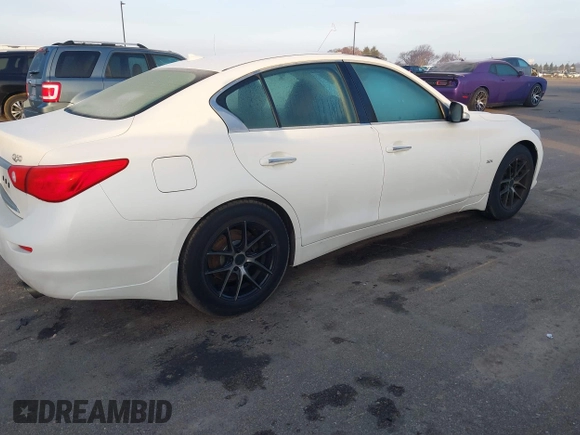 2017 Infiniti Q50 3.0t Premium with VIN JN1EV7AR1HM840809, listed as a IAAI auction lot 40866899 with 106,716 mi miles. Bid and sale history available at carsss.com. Image 4.