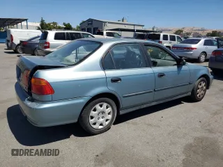 2000 Honda Civic LX with VIN 2HGEJ6670YH591854, listed as a Copart auction lot 64914254 with 142,478 mi miles and Clean Title. Bid and sale history available at carsss.com. Image 3.