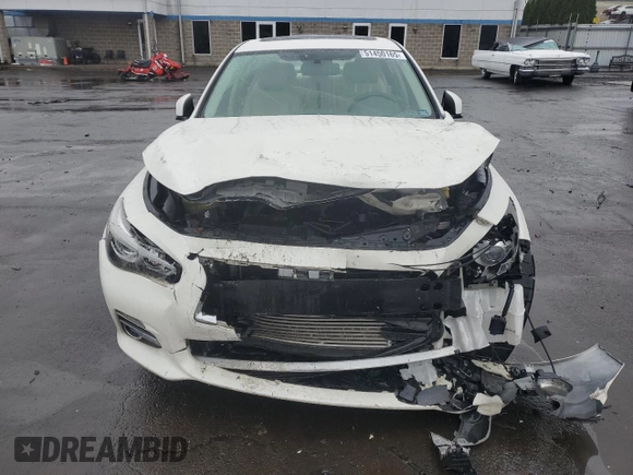 2017 Infiniti Q50 2.0t Premium with VIN JN1CV7AR1HM681670, listed as a Copart auction lot 51450165 with 87,020 mi miles and Salvage Title. Bid and sale history available at carsss.com. Image 5.
