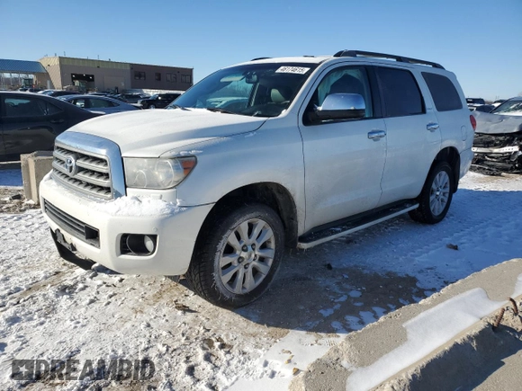 2016 Toyota Sequoia Platinum with VIN 5TDDW5G17GS147483, listed as a Copart auction lot 46174615 with 201,284 mi miles and Salvage Title. Bid and sale history available at carsss.com. Image 1.