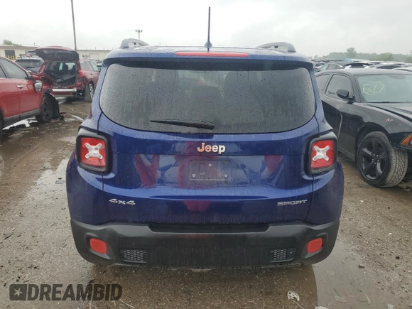 2017 Jeep Renegade Sport с VIN ZACCJBAB8HPE68361, выставлен на аукционе Copart как лот 58247275 с пробегом 88 759 миль миль и Списание • Salvage title. История ставок и продаж доступна на DreamBid. Изображение 6.