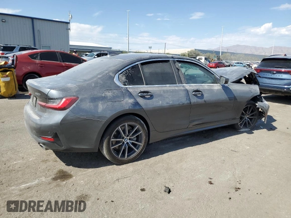 2021 BMW 3 Series 330i with VIN 3MW5R1J02M8B49793, listed as a Copart auction lot 75088384 with 42,281 mi miles and Salvage Title. Bid and sale history available at carsss.com. Image 3.