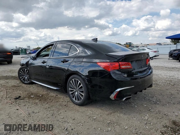 2018 Acura TLX Advance with VIN 19UUB3F70JA001115, listed as a Copart auction lot 46698185 with 71,444 mi miles and Salvage title. Bid and sale history available at DreamBid. Image 2.
