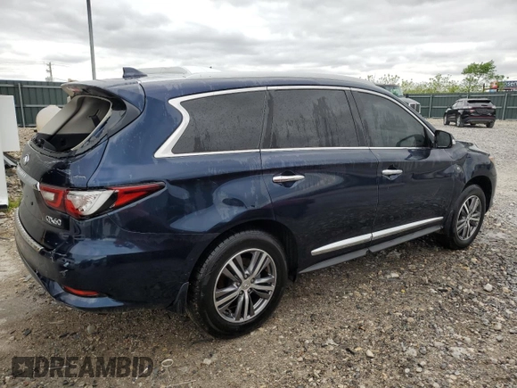 2020 Infiniti QX60 Luxe with VIN 5N1DL0MMXLC516712, listed as a Copart auction lot 53750215 with 47,062 mi miles and Salvage title. Bid and sale history available at DreamBid. Image 3.