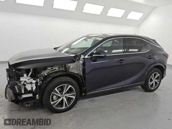 2025 Lexus RX 350 z VIN 2T2BAMBA4SC052254, wystawiony jako Copart lot #66176985 z przebiegiem 7 385 mil mil oraz Czysty tytuł • Clean title. Historia ofert i sprzedaży dostępna na DreamBid. Obrazek 1.