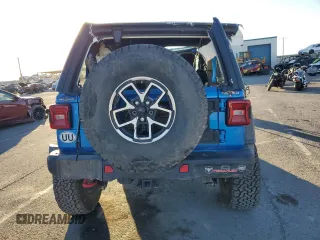 2024 Jeep Wrangler Rubicon z VIN 1C4PJXCG1RW298288, wystawiony jako Copart lot #81371914 z przebiegiem 4 445 mil mil oraz Szkoda całkowita • Salvage title. Historia ofert i sprzedaży dostępna na DreamBid. Obrazek 6.