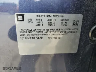 2014 Chevrolet Malibu LT with VIN 1G11C5SL3EF226241, listed as a Copart auction lot 48870515 with 129,343 mi miles and Salvage Title. Bid and sale history available at carsss.com. Image 12.