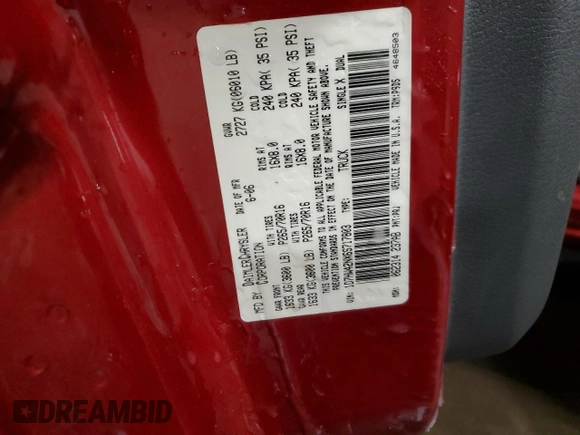 2006 Dodge Dakota SLT with VIN 1D7HW42NX6S717803, listed as a Copart auction lot 89000765 with 139,556 mi miles and Salvage Title. Bid and sale history available at carsss.com. Image 12.