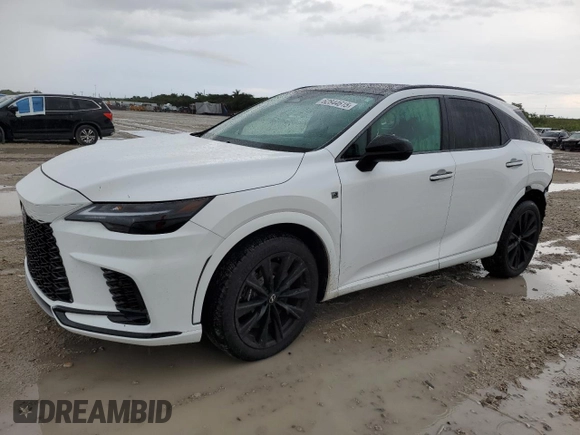 2024 Lexus RX 500h F Sport Performance z VIN 2T2BCMEA2RC019916, wystawiony jako Copart lot #62844615 z przebiegiem 9 605 mil mil oraz Szkoda całkowita • Salvage title. Historia ofert i sprzedaży dostępna na DreamBid. Obrazek 1.