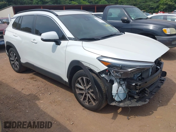 2022 Toyota Corolla Cross XLE with VIN 7MUDAABG0NV027076, listed as a IAAI auction lot 42563337 with 46,375 mi miles and . Bid and sale history available at DreamBid. Image 1.