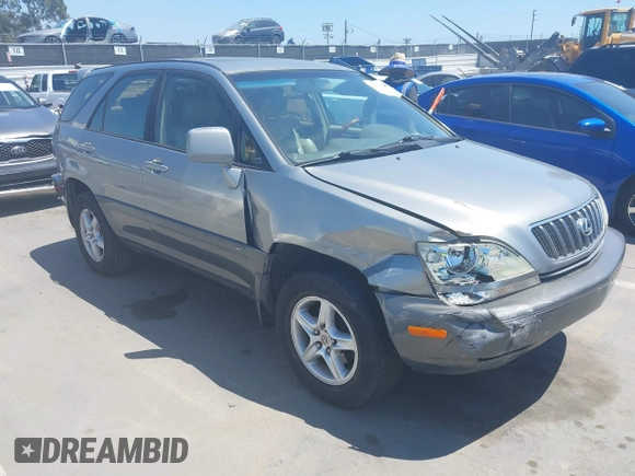2001 Lexus RX 300 with VIN JTJGF10U810113697, listed as a IAAI auction lot 42215644 with 221,419 mi miles and . Bid and sale history available at DreamBid. Image 1.