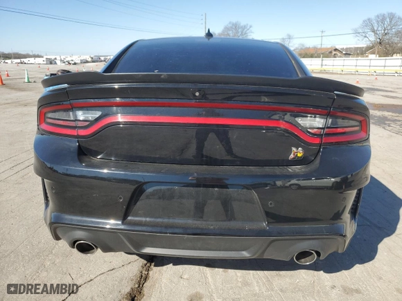 2020 Dodge Charger Scat Pack with VIN 2C3CDXGJ9LH164750, listed as a Copart auction lot 49712175 with 42,400 mi miles and Salvage Title. Bid and sale history available at carsss.com. Image 6.